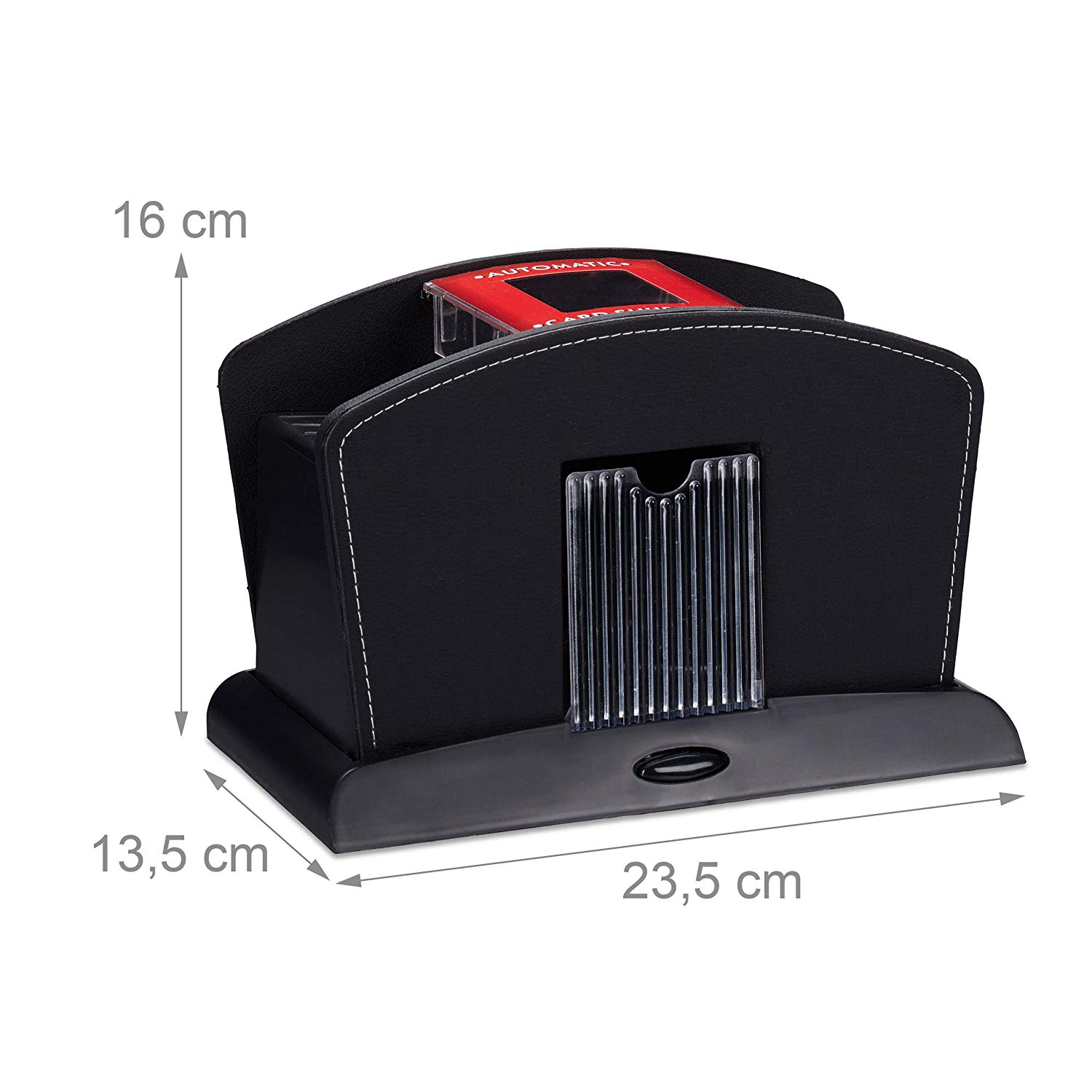 relaxdays leather shuffling machine for 4 decks
