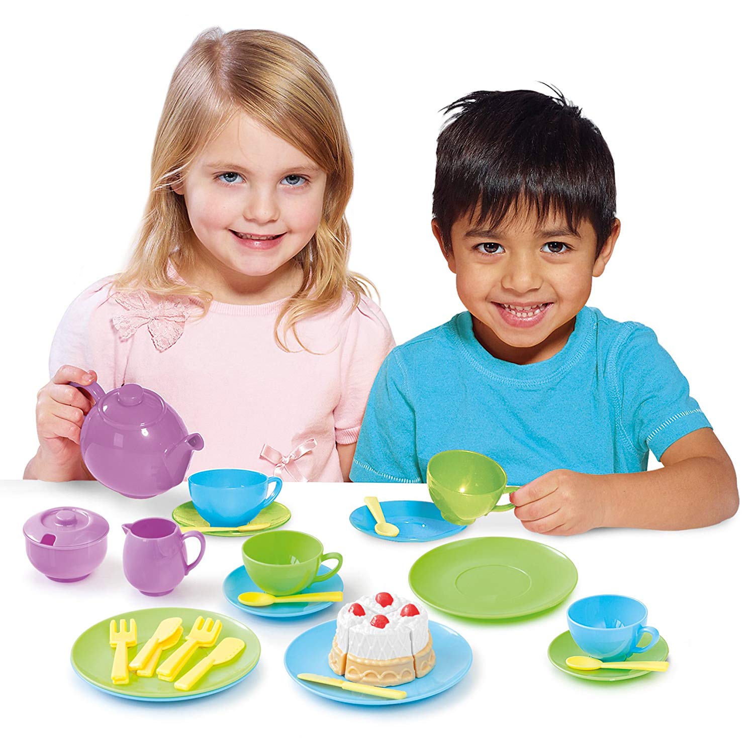 Casdon Tea Set Colourful Toy Tea Party Set For Children Aged 3