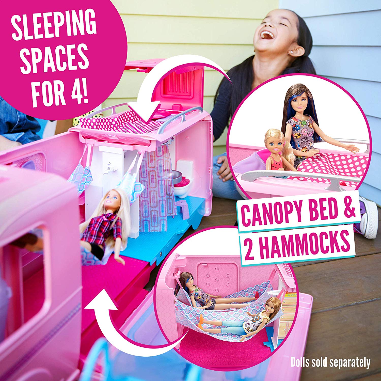 Barbie camper online hammock