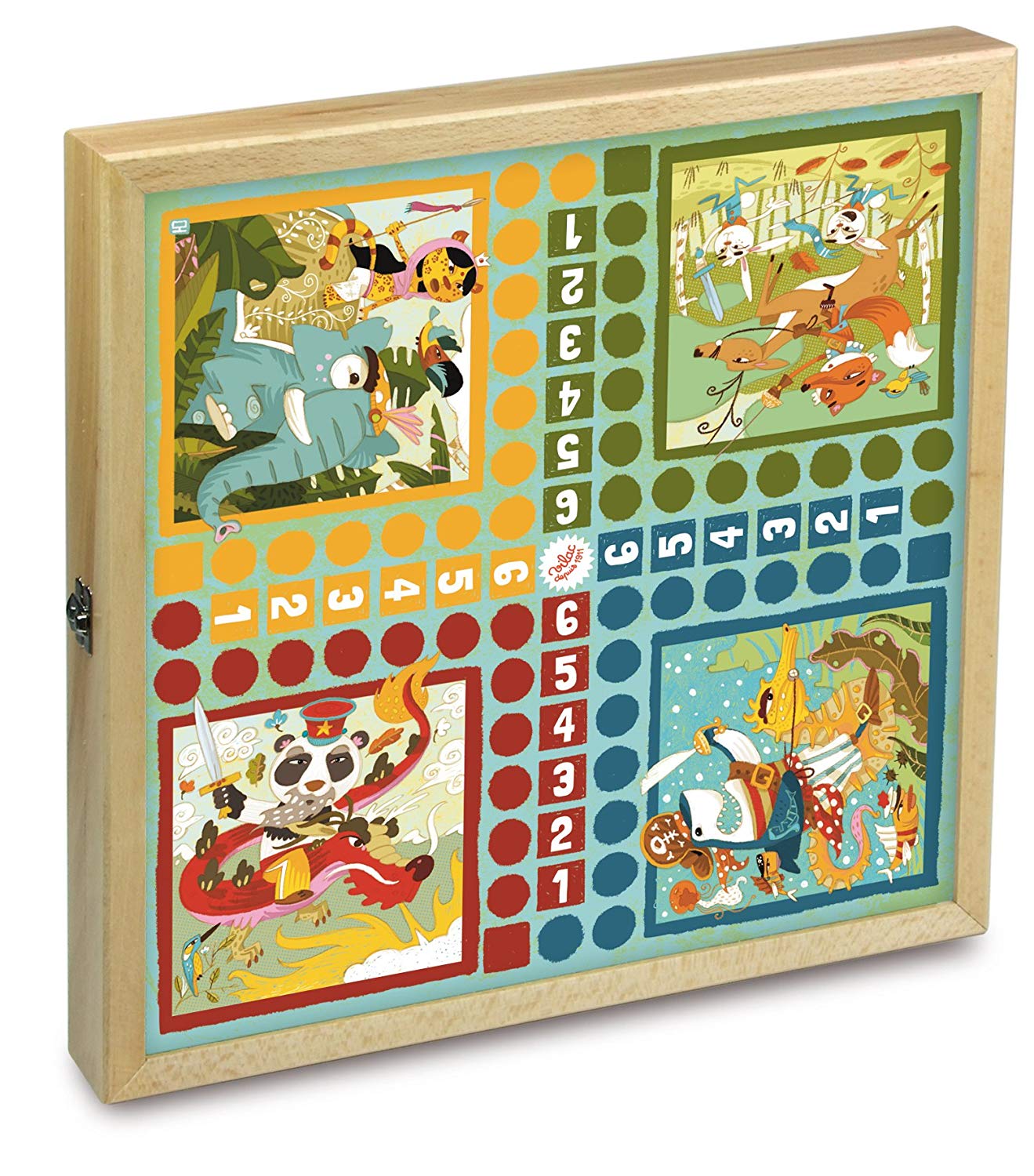 Vilac 6107 Pirates & Knights Wooden Games Set, Multi-Color - Image 2