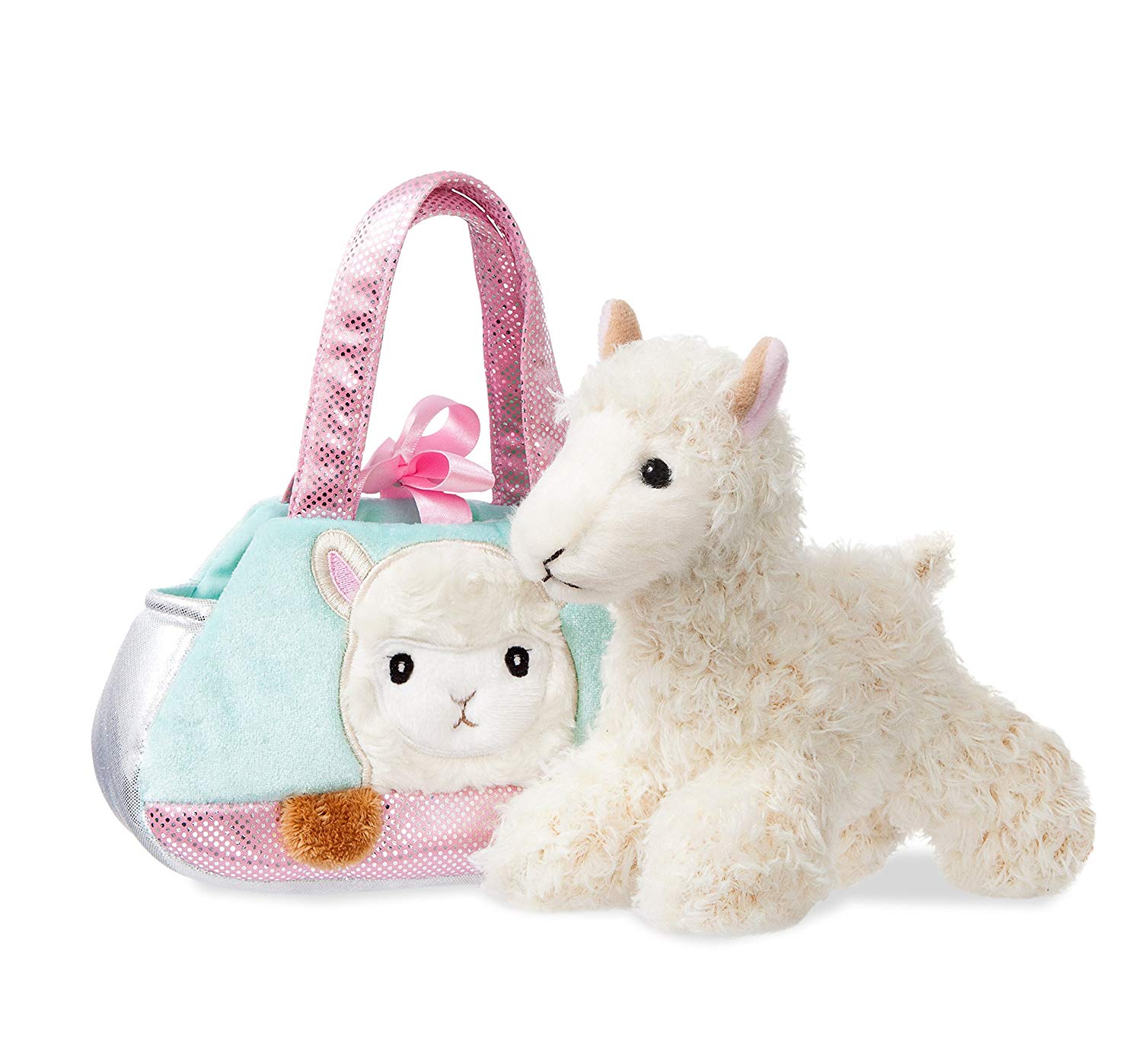 AURORA, 60935, Fancy Pal, Peek-A-Boo Alpaca, 8In, Soft Toy, (Pink, Blue, White) - Image 2