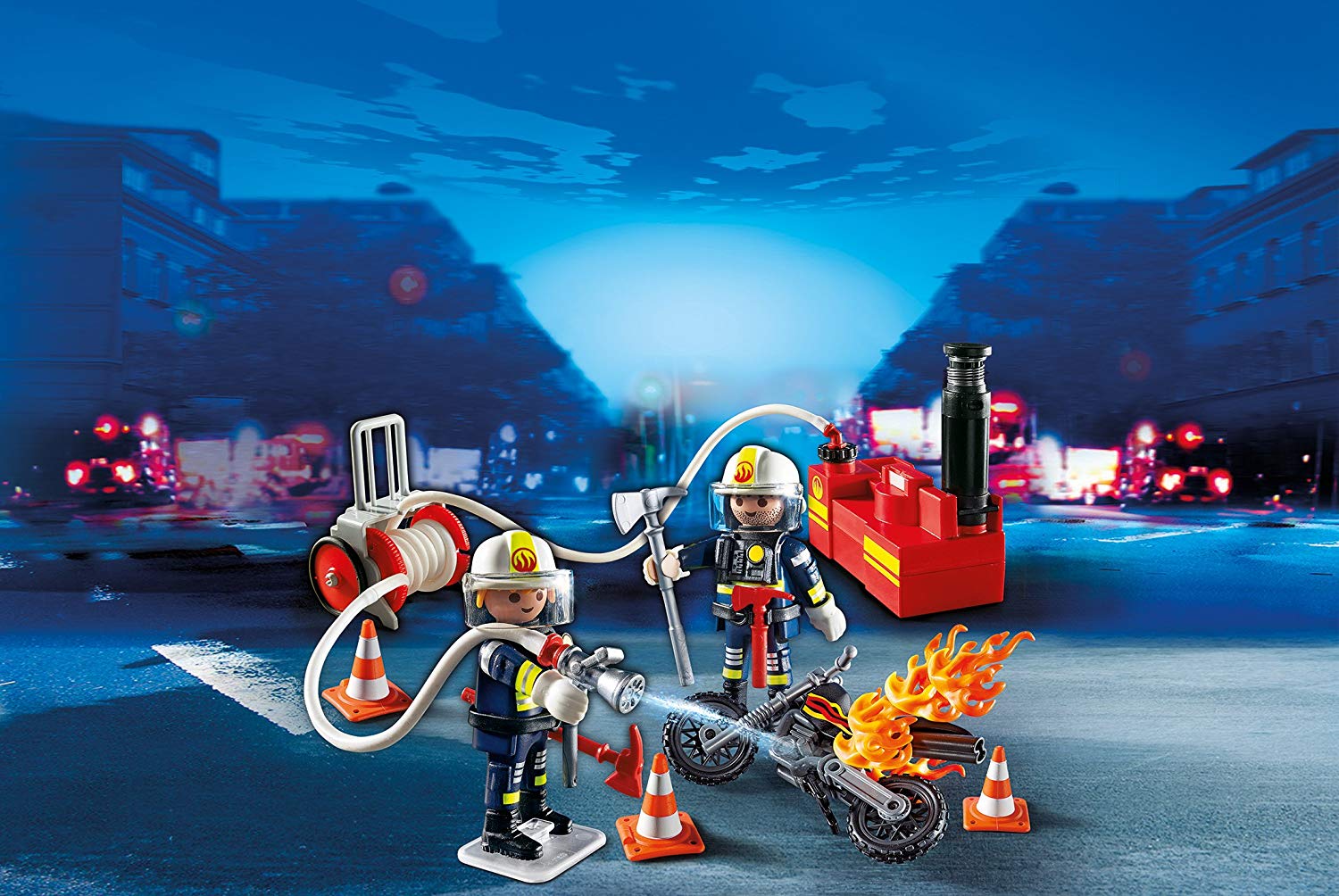 Playmobil 5365 City Action Fire Brigade Firefighters With Water Pump ...