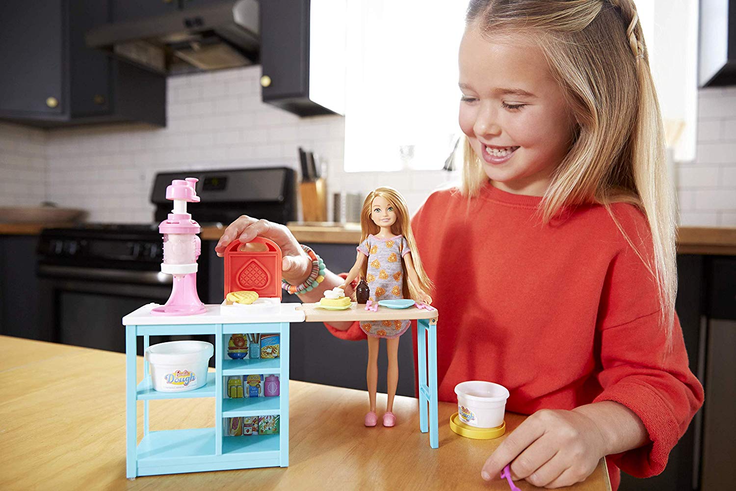 barbie with playdoh