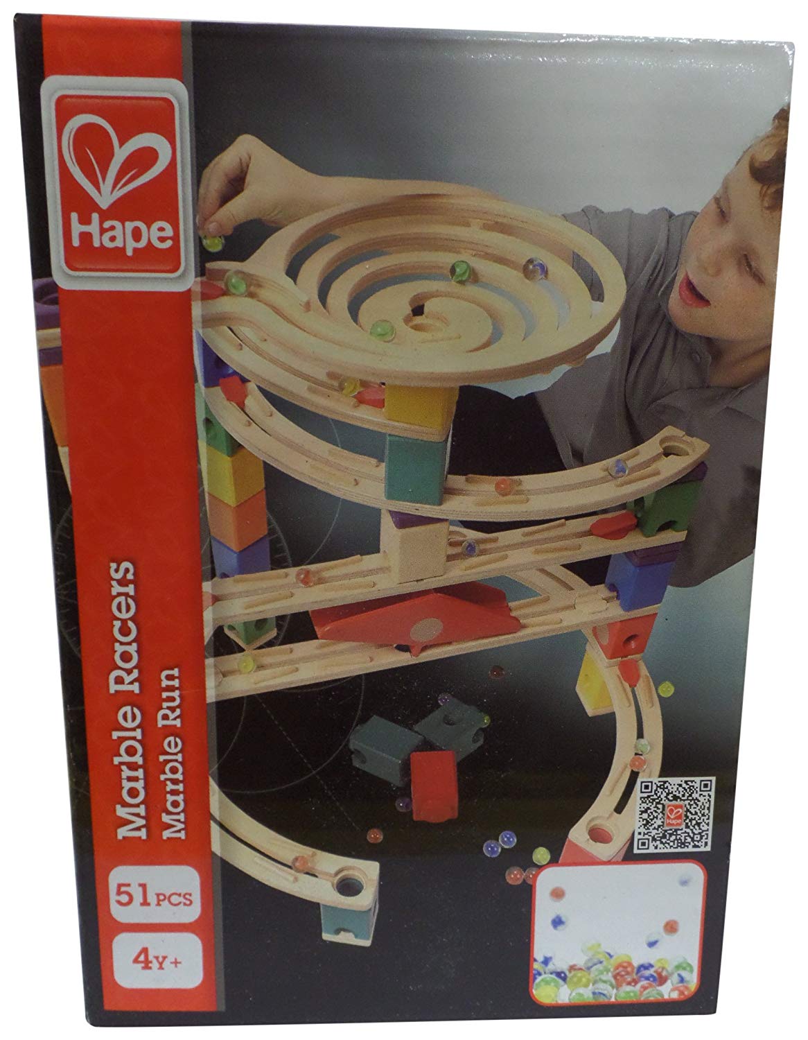 Hape E6035 Quadrilla Marble Racers, Wooden Marble Run Accessories