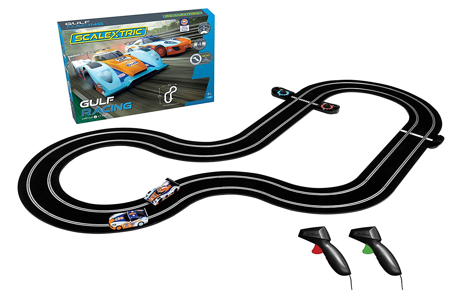 Scalextric C1384 Gulf Racing Set, Black Track, 1899-12-31T01:32:00.000Z ...