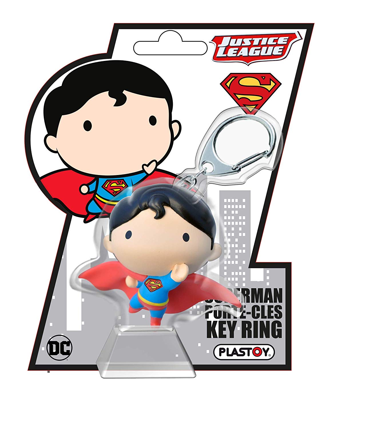 Superman Keyring Funbox Media 60708 DC Comics Superman Keyring, Multi-Coloured, 6cm – TopToy