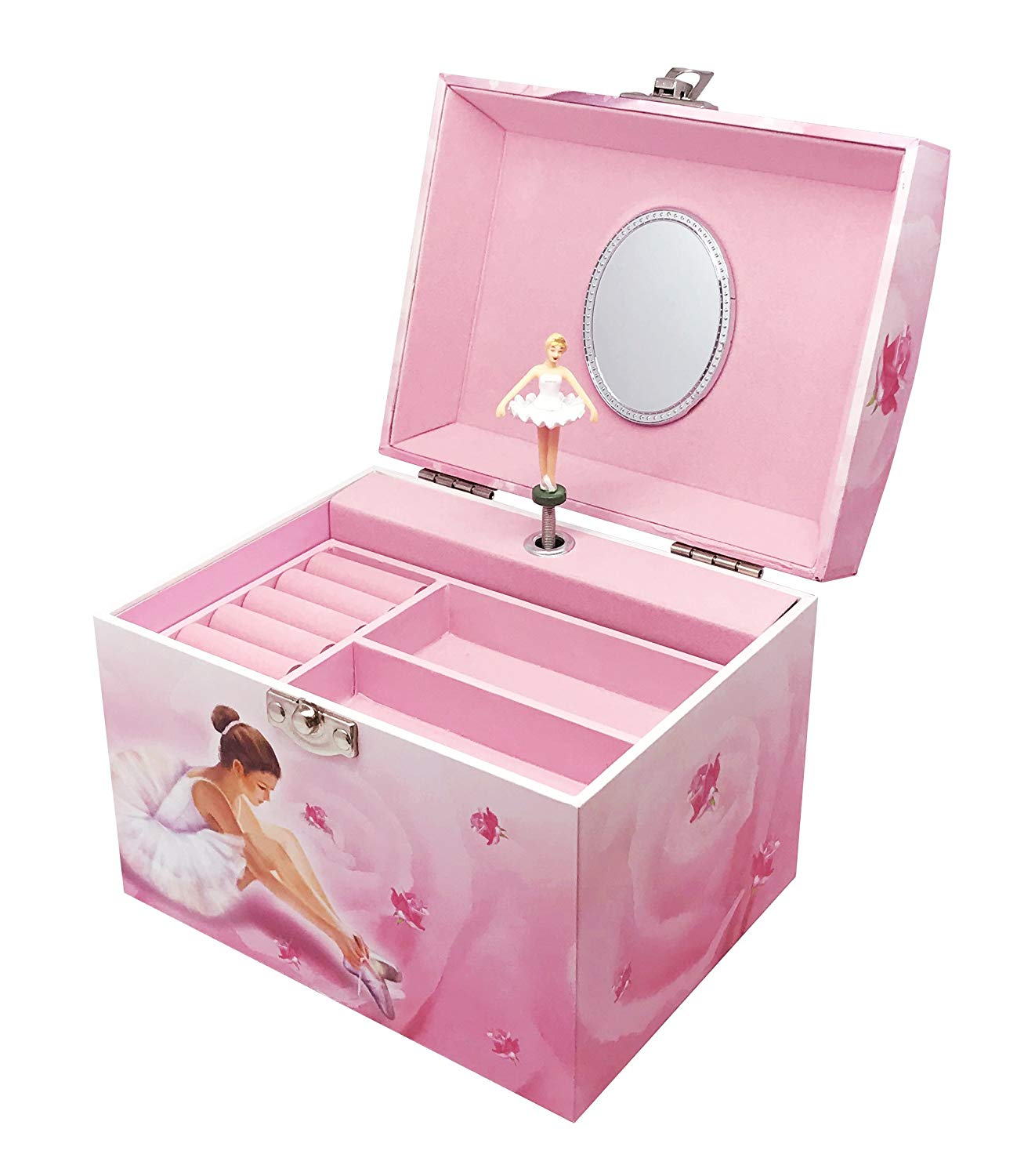 Trousselier Vanity Case with Music Ballerina Figure (Pink) - Image 2