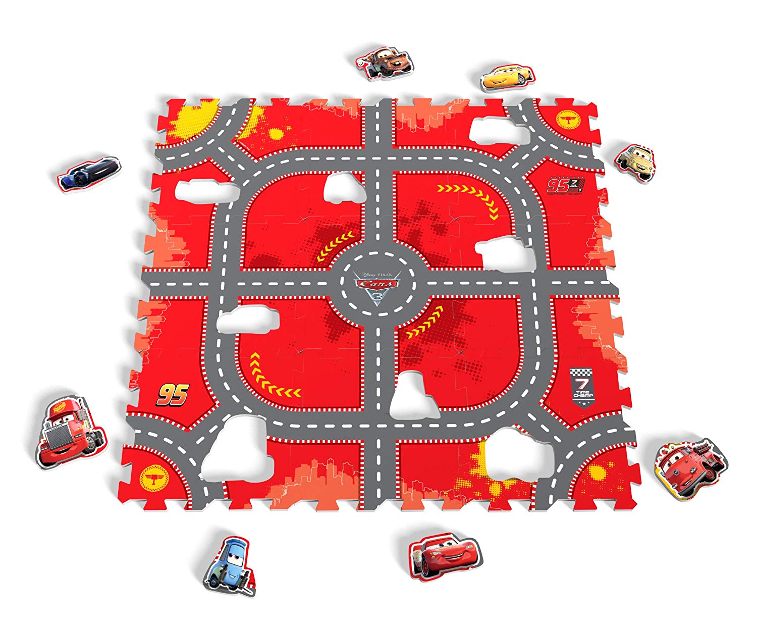 Knorrtoys 21015 Movie knoortoys Puzzle MatCars Modular Race, Multi