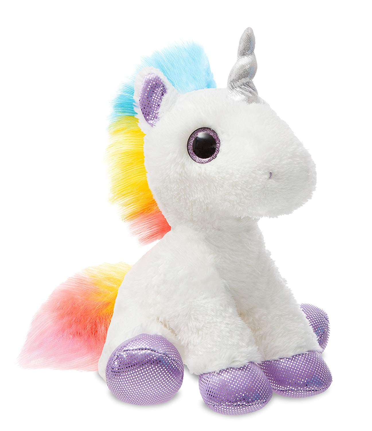 AURORA Dragons, 60857, Sparkle Tales, Dazzle The Unicorn, 12In, Soft Toy, Multi-Coloured, 12-Inch - Image 4