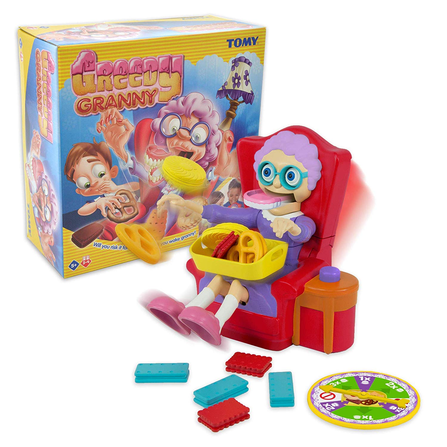 13959 TOMY Classic Fun Sneaky Greedy Granny Board Game For Kids Multicolored 