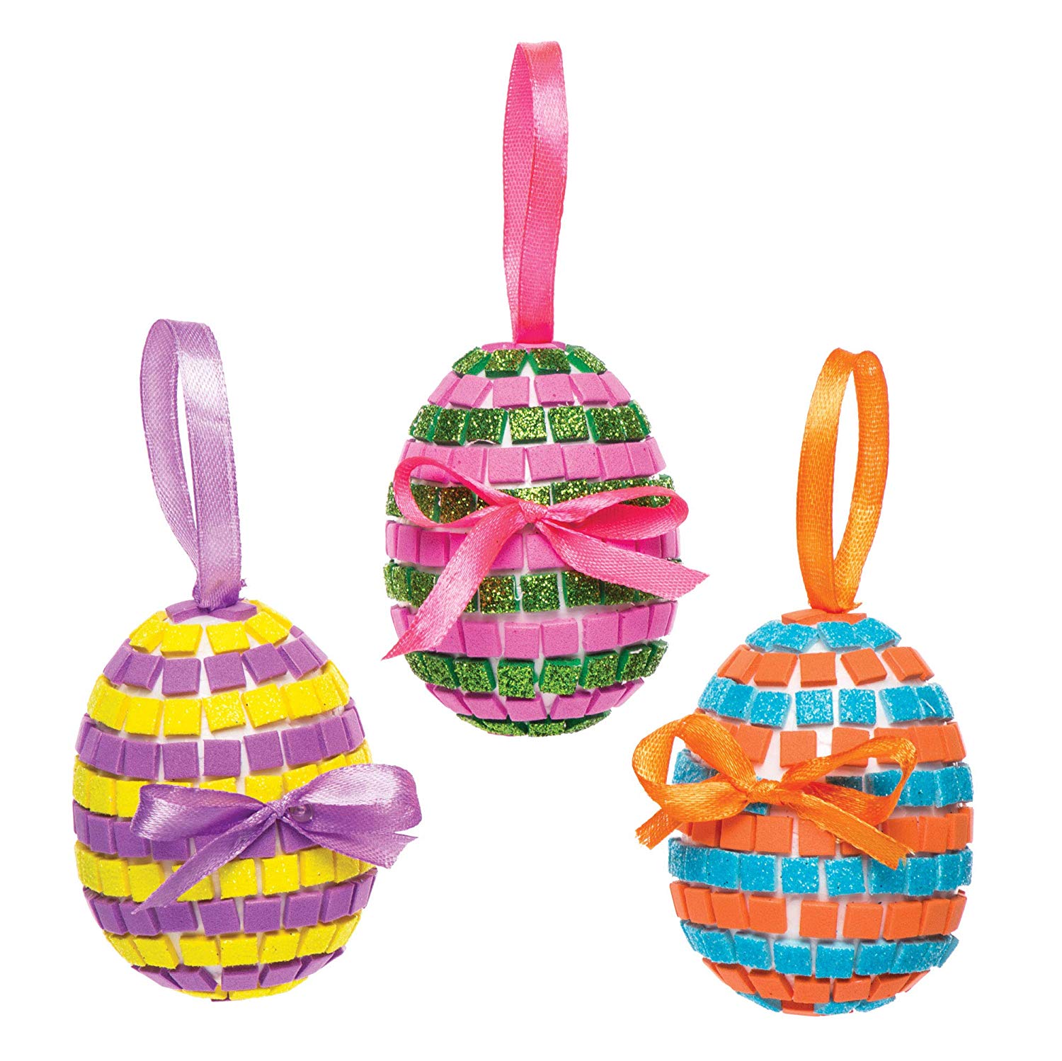 Baker Ross Easter Egg Mosaic Bauble Kits (Pack of 4) Easter Crafts For
