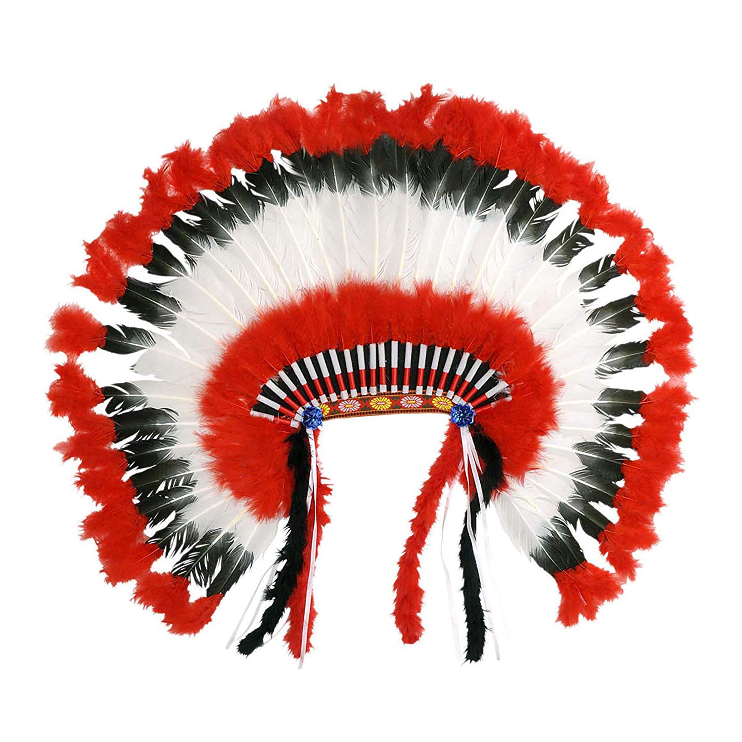 American Indian Headdress Accessory for Wild West Cowboy Fancy Dress