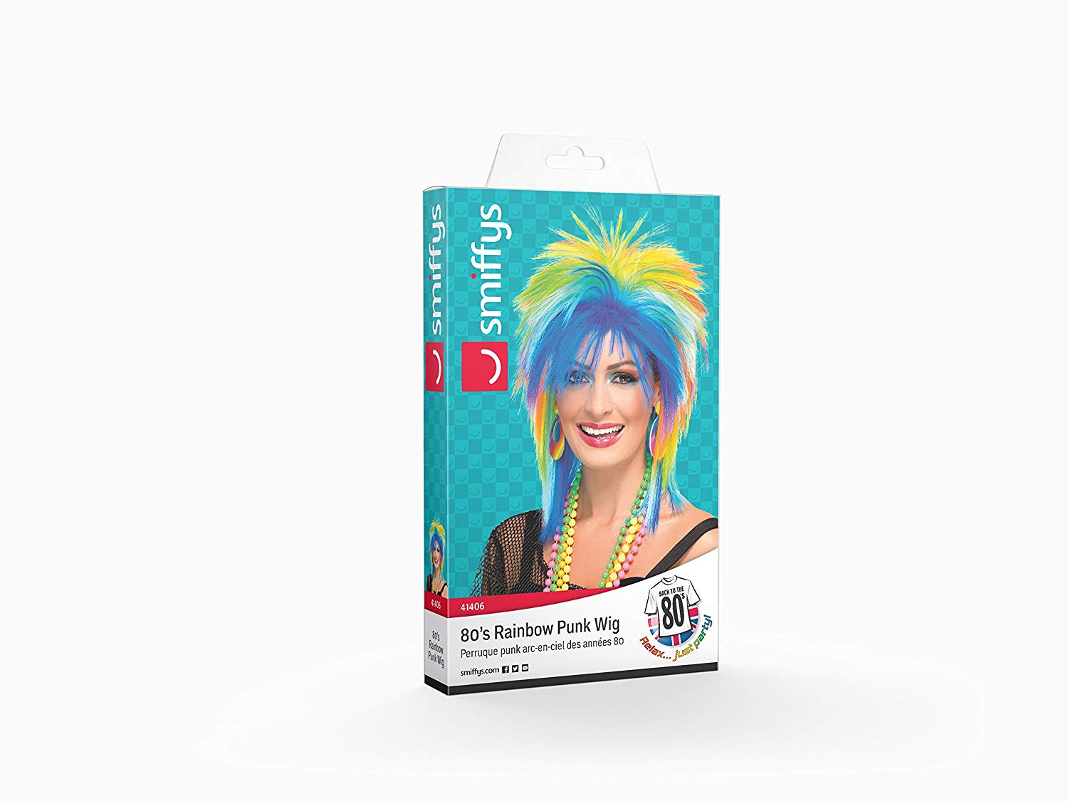 80s Rainbow Punk Wig - Image 2