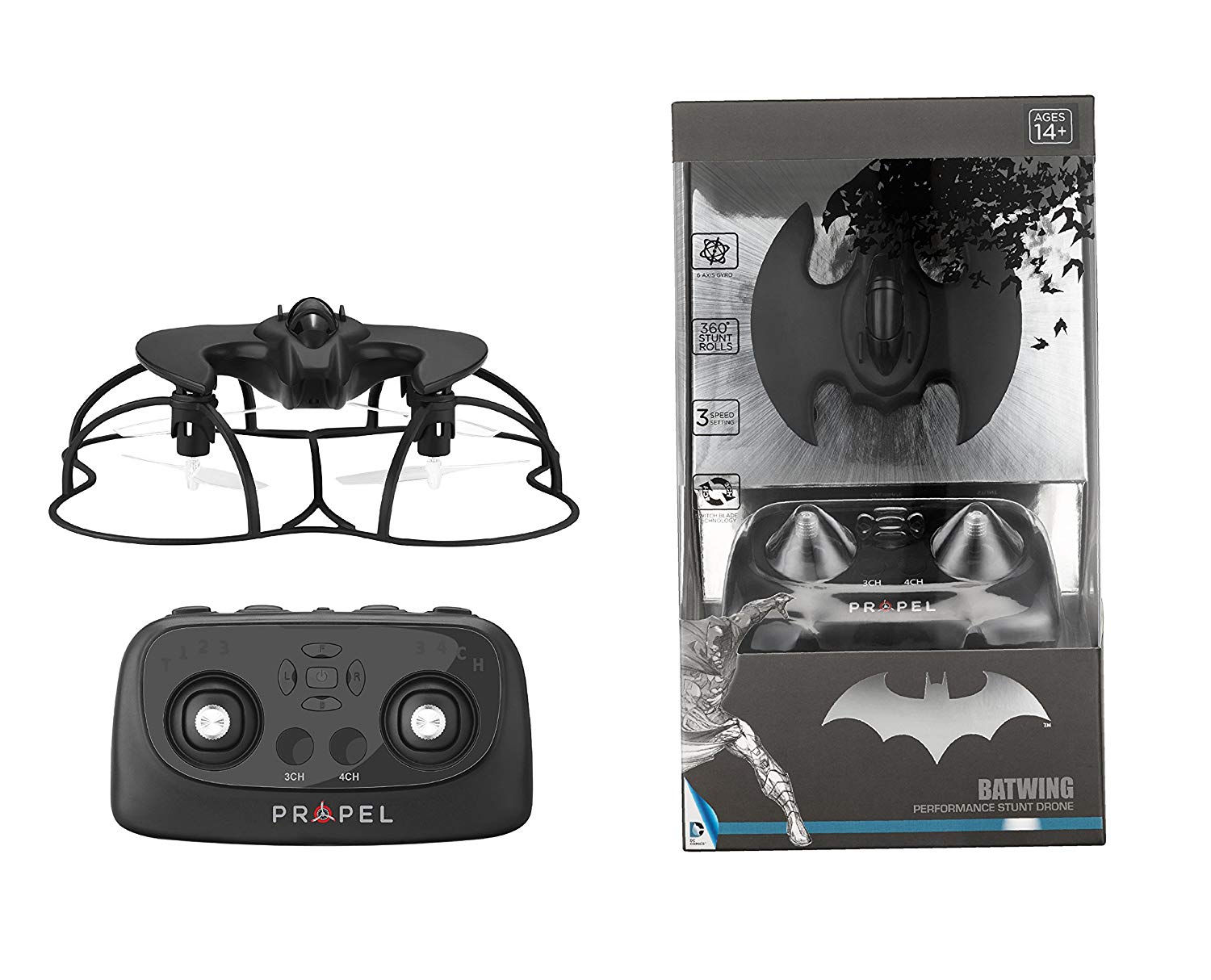Propel WB4010 Mini Batwing Drone with 3 Speed Settings and 360 Aerial