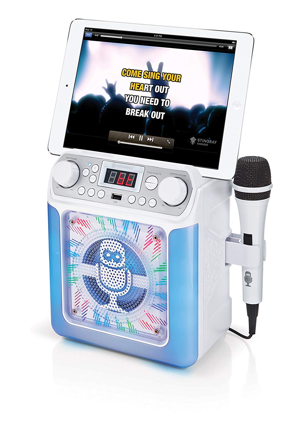 Singing Machine SML650W Bluetooth Karaoke Machine with voice changer