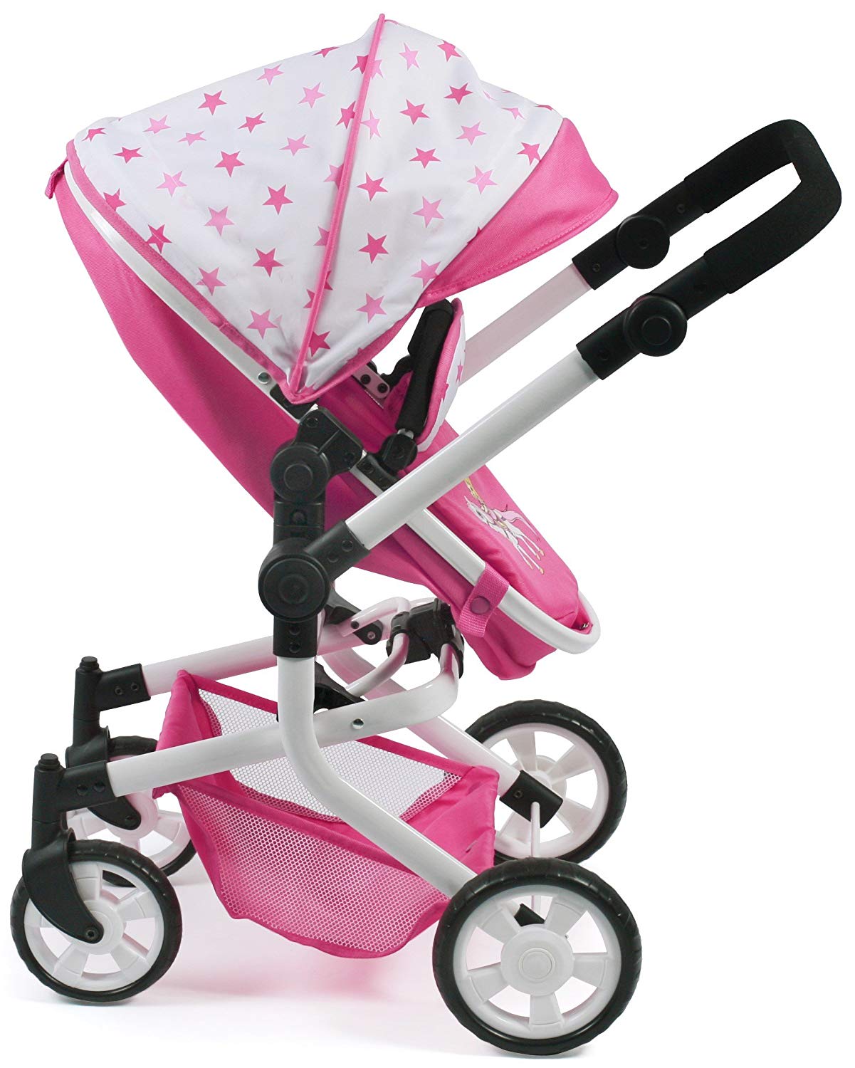 Carrozzina Per Bambole 8/9 Anni Bayer Chic 2000 Mika 595-33 Poussette Pour Poupée Combinée 2 En 1 P Enfants De 4 A 8 Ans Motif Papillon Rose Bleu Marine Amz Passeggino Cicciobello