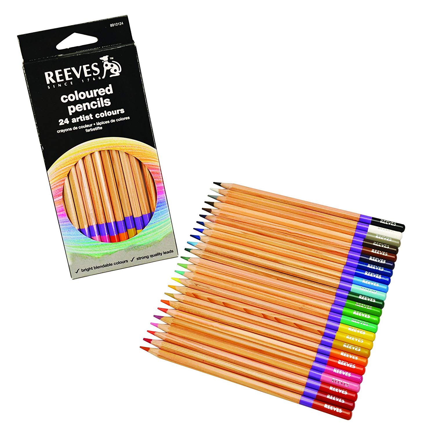 Reeves Premium 24 Colouring Pencils TopToy