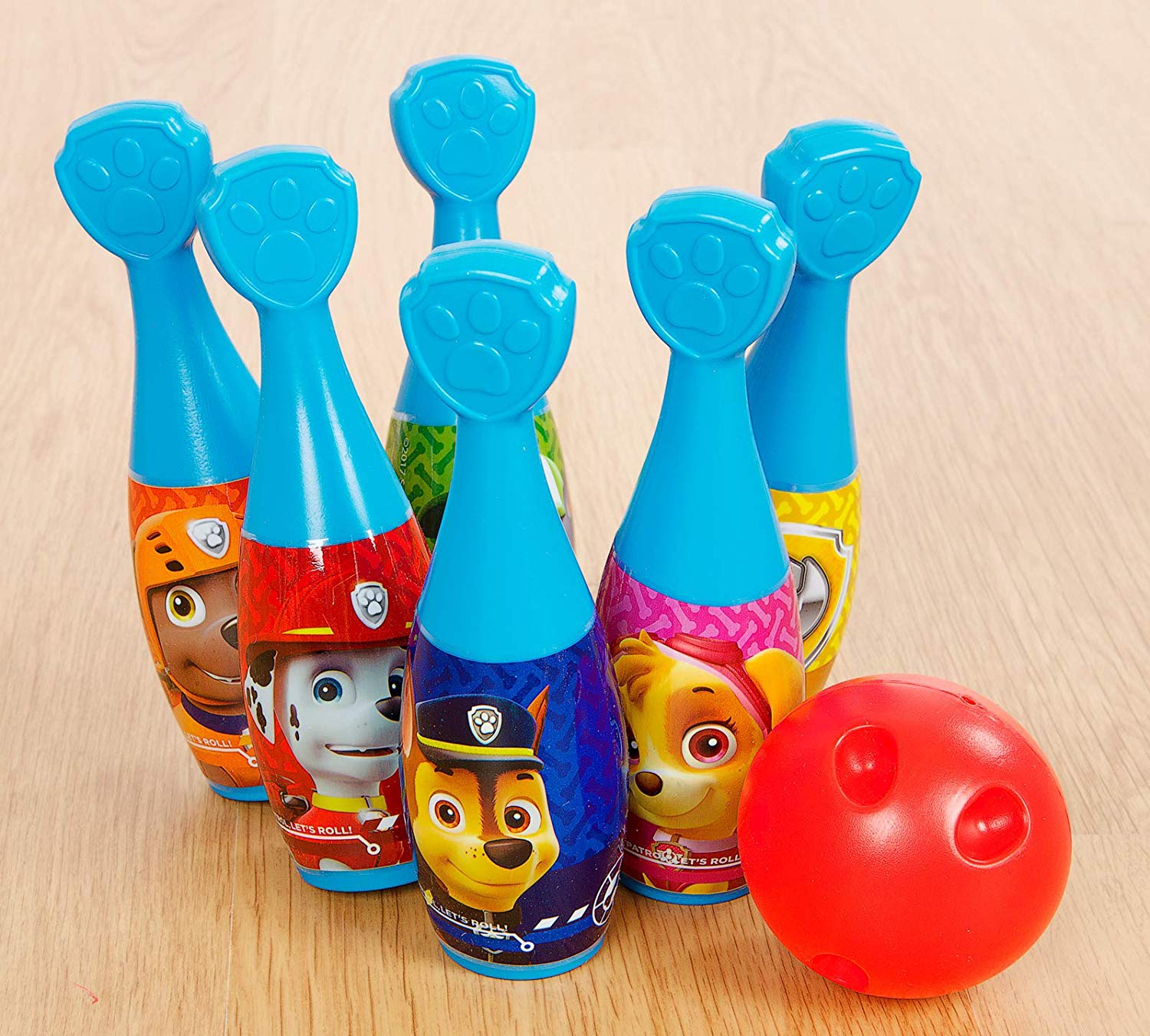 paw patrol light up bowling set in box