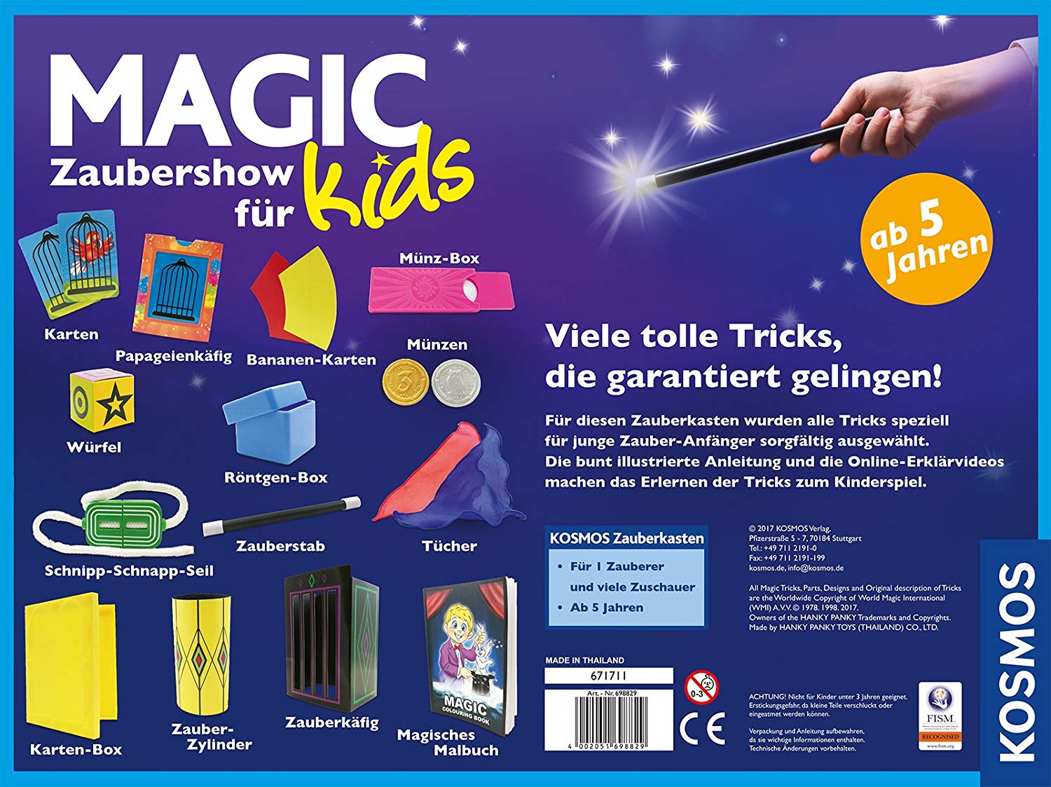 KOSMOS Zaubern Magic Zaubershow für Kids Zaubertricks Erste Show ab 5 J 698829 