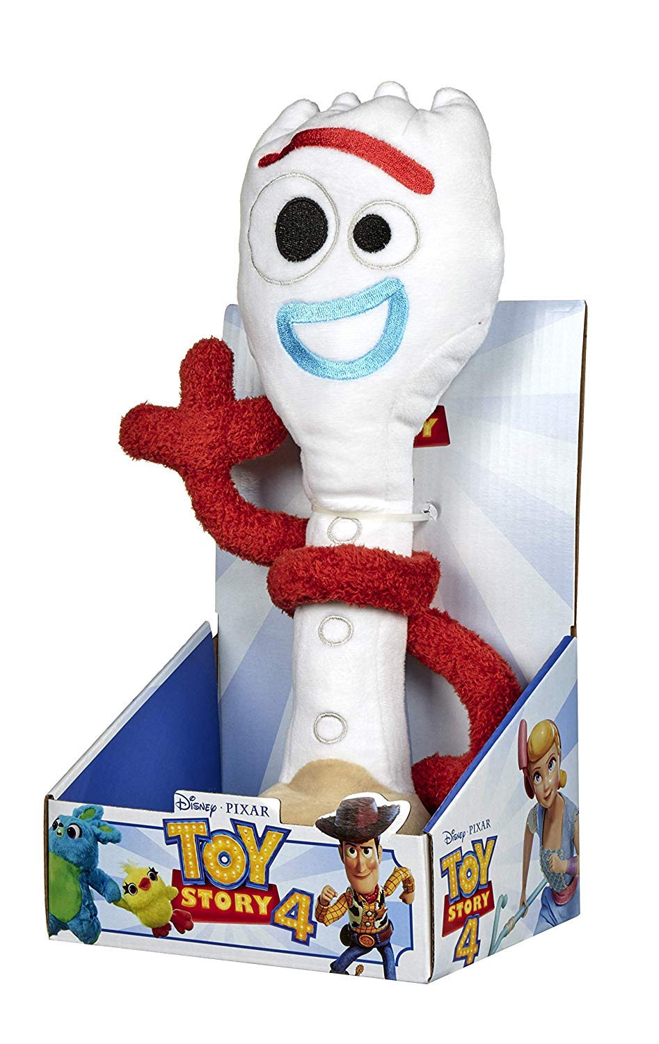 Disney 37303 Pixar Story 4 Forky Soft Toy in Gift Box 25 cm, White TopToy