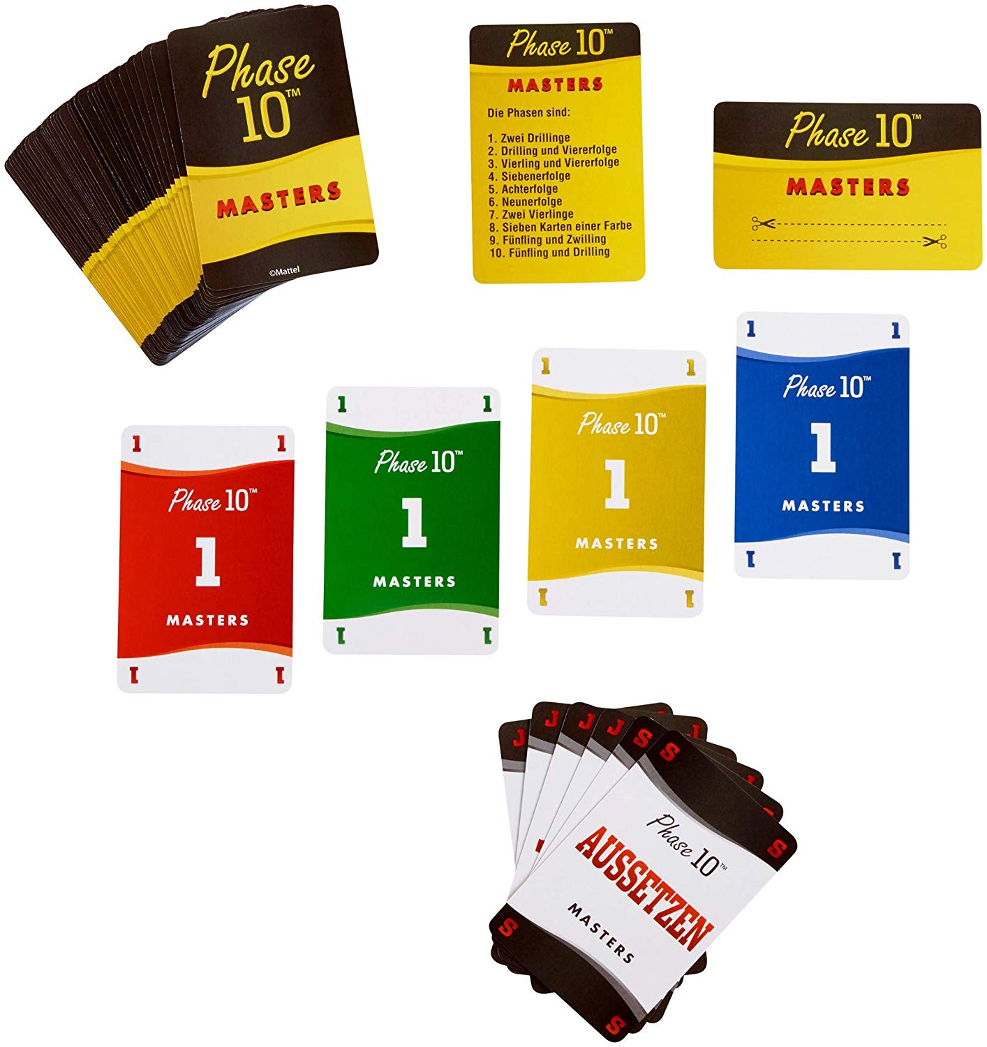 Mattel Games FPW34 Phase 10 Masters Card Game (Cover May Vary) TopToy