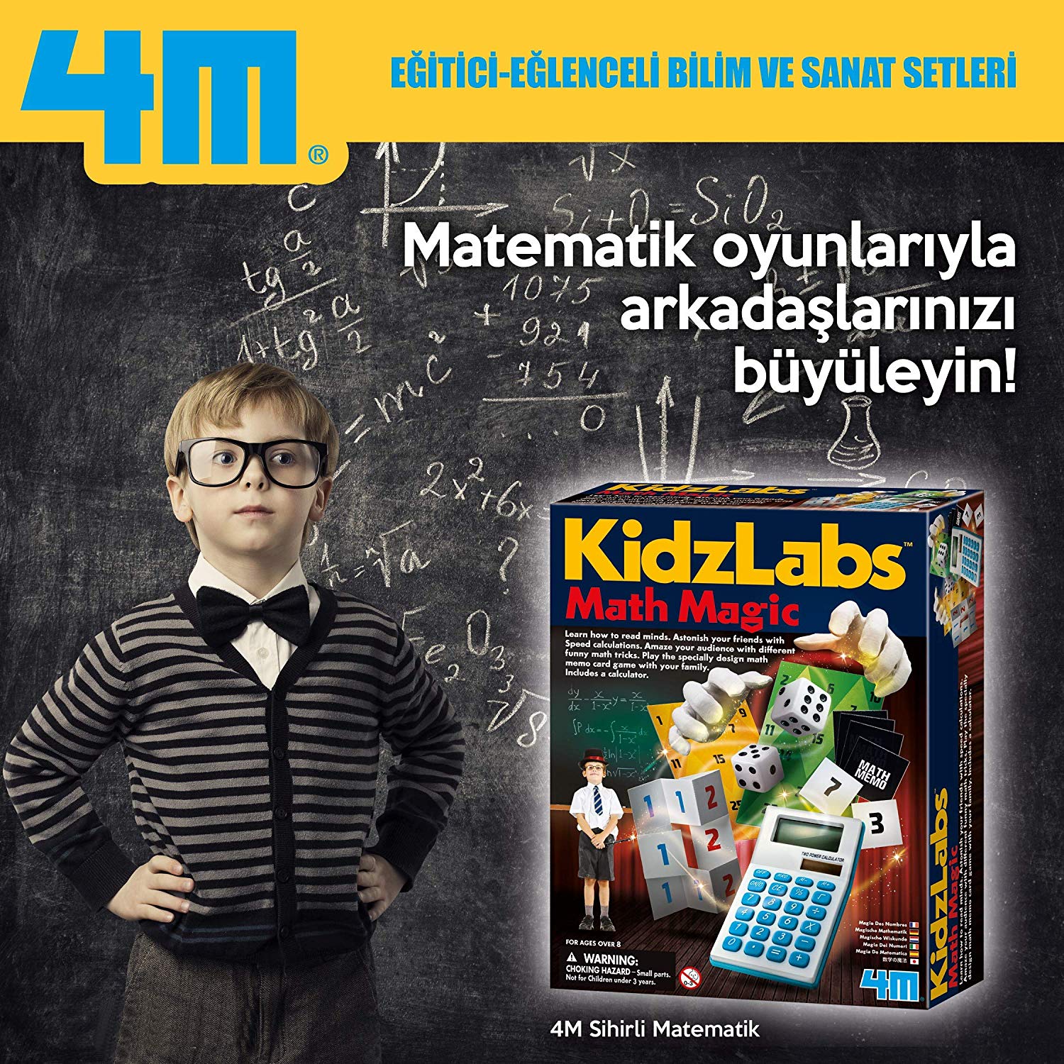 4M Kidz Labs Math Magic Fun Maths Tricks Games & Puzzles 