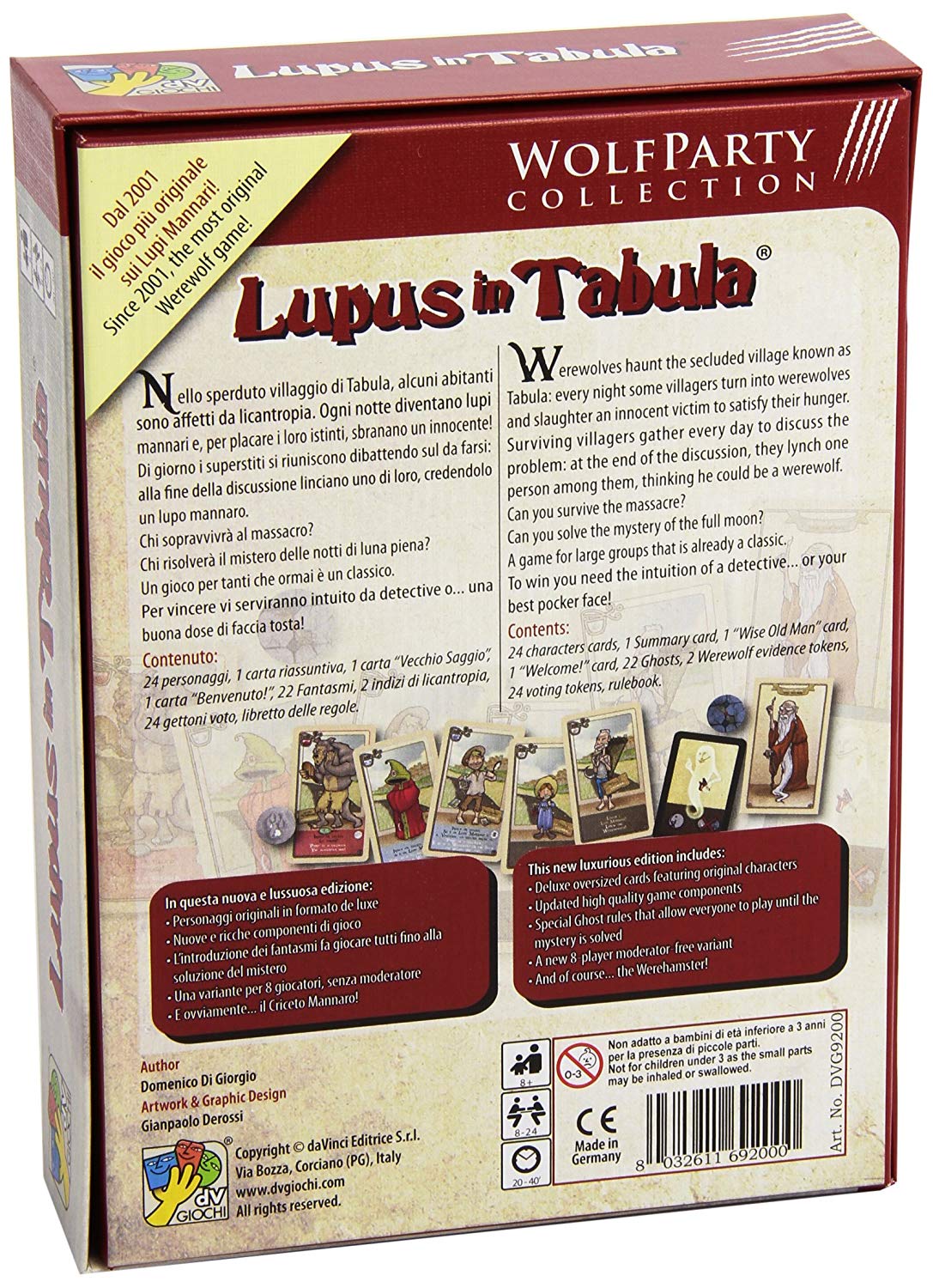 DaVinci Editrice Srl Werewolves Lupus in Tabula Board Game