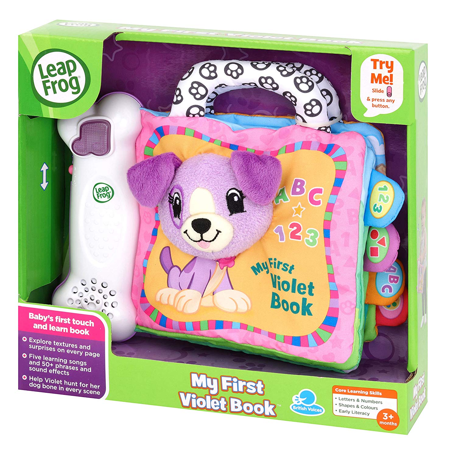LeapFrog My First Violet Book Musical Baby Toy Including Letters