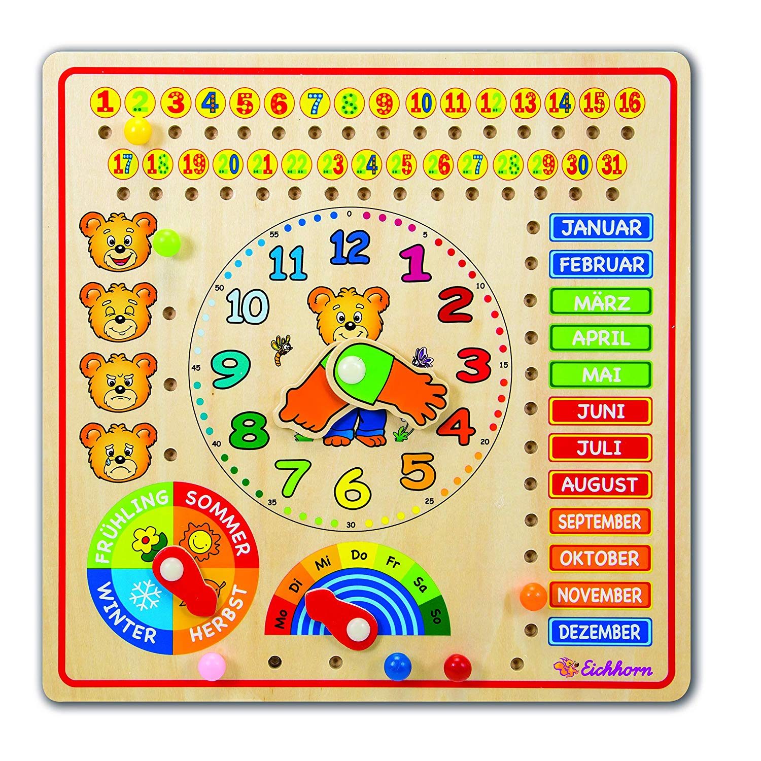 Eichhorn 100005457 Calendar Clock Puzzle, Colourful - Image 3
