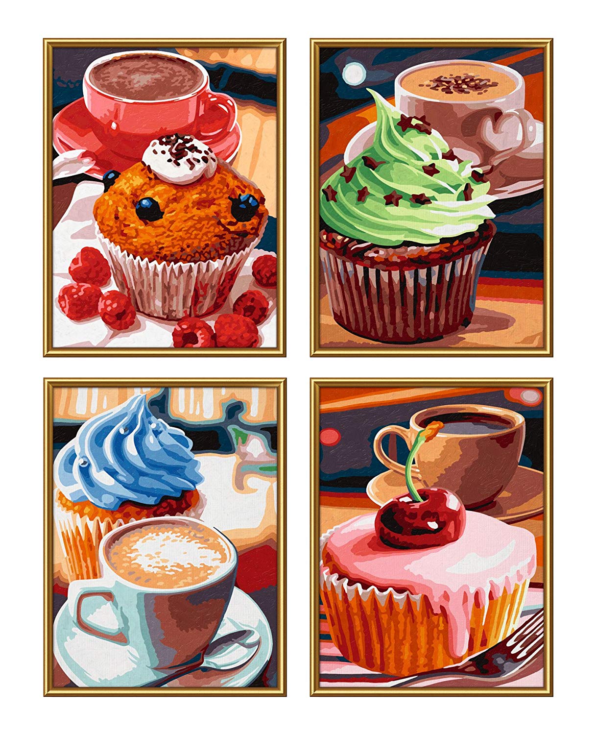 Schipper 609340629 “Cupcakes Quattro Paint By Numbers Board TopToy
