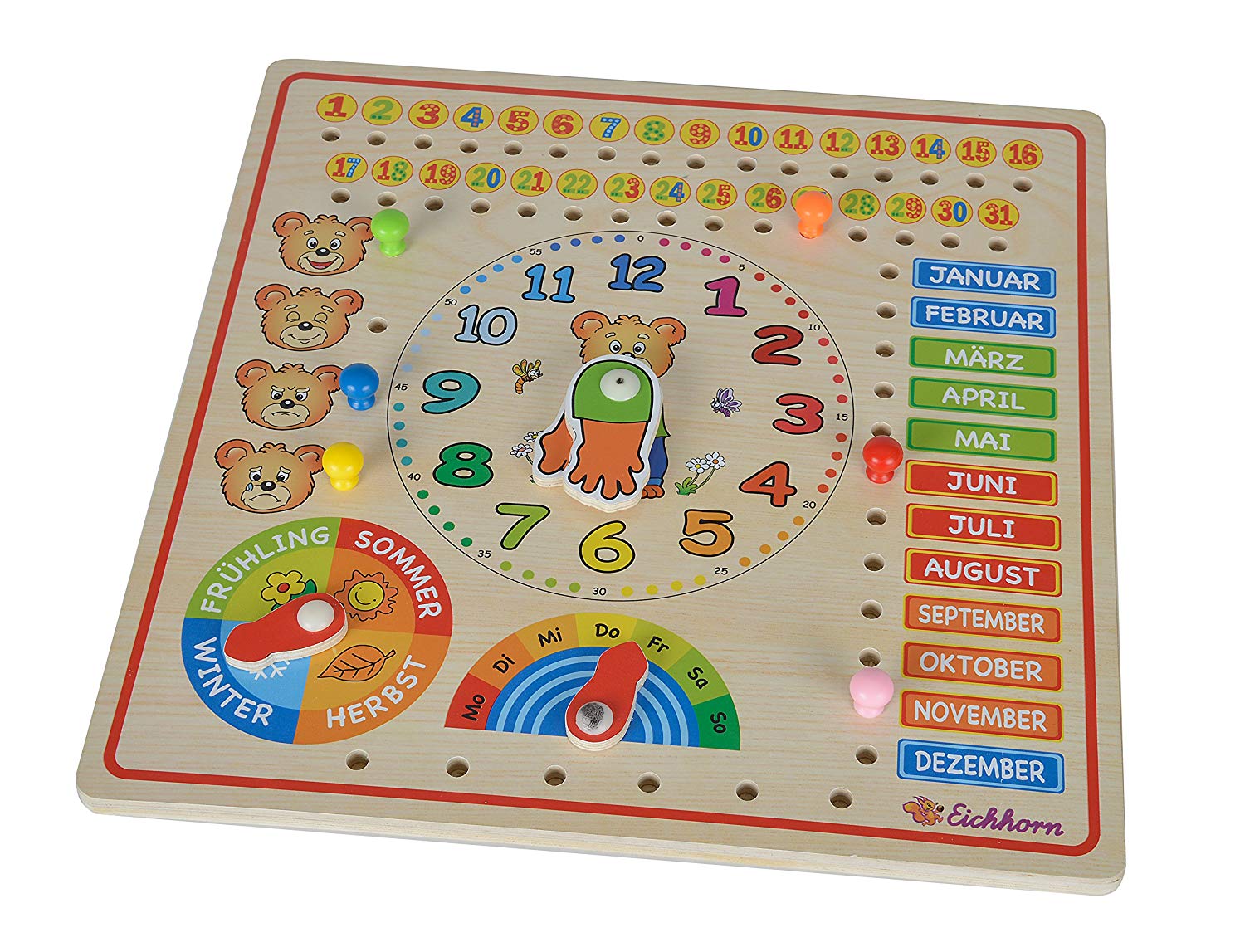 Eichhorn 100005457 Calendar Clock Puzzle, Colourful - Image 2