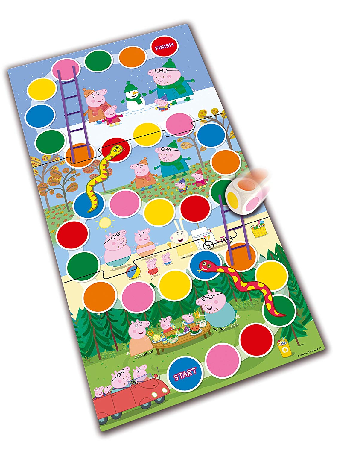 Ravensburger Peppa Pig Snakes Ladders Board Game For Kids Age 3 Years 