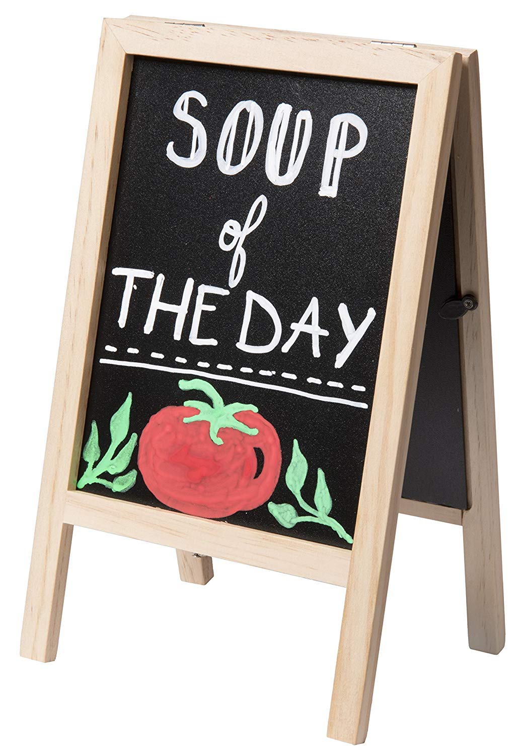 Securit Mini Pavement A5 Chalkboard/Poster Holder, Plain Lacquered Wood (SBS-B-MNI) - Image 2