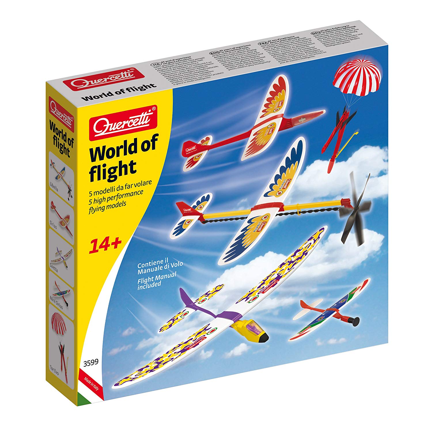 Quercetti Q3599 Quercetti-3599 World of Flight 6 Model Kits in Gift Box ...