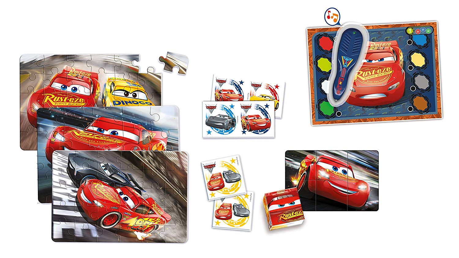 Coffret Jeu éducatif Clementoni Cars 3 - Mini Puzzle, Cubes Et Domino, Pour Enfants Fans De Flash McQueen - 4