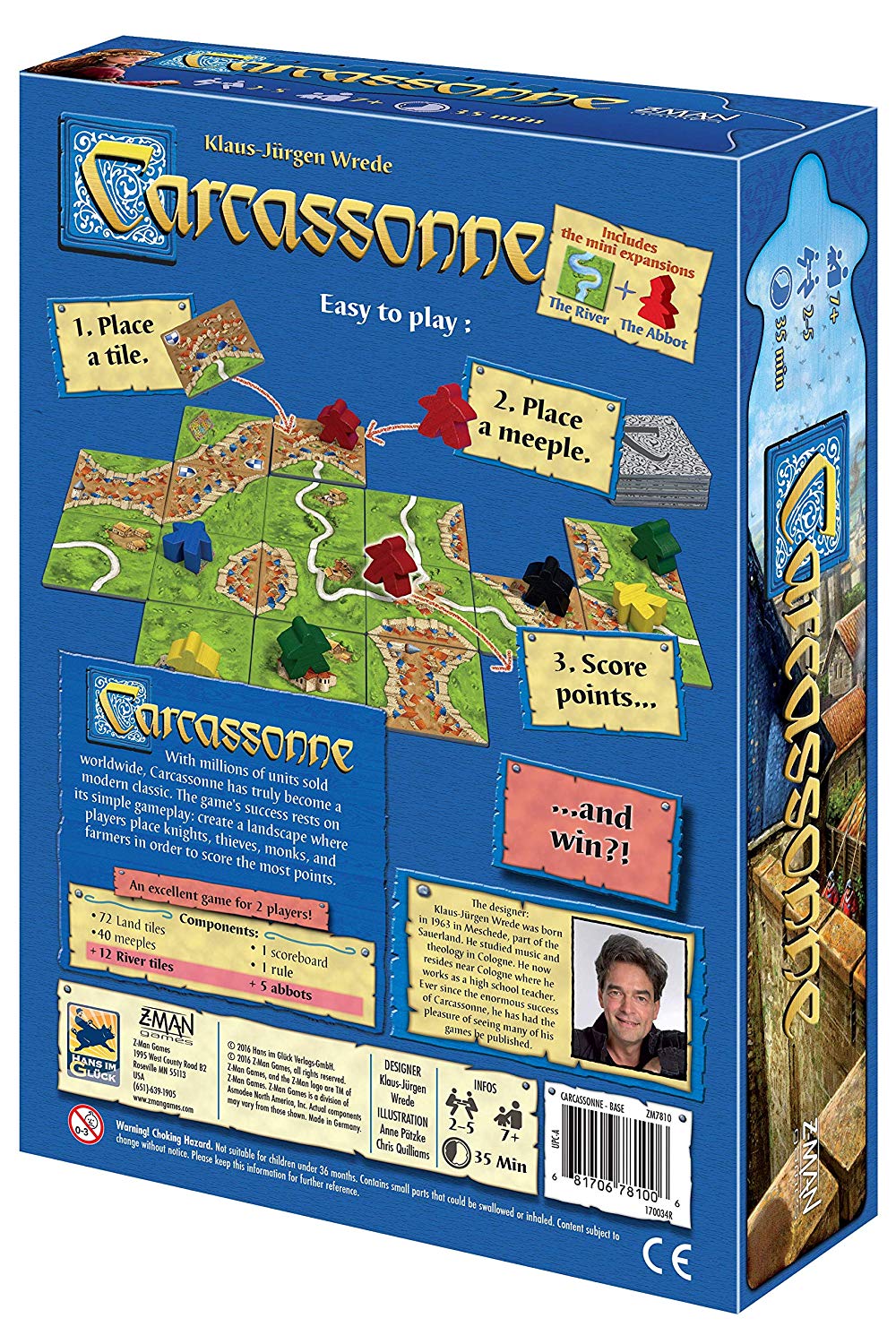 Z-Man Games UNBOX Now | Carcassonne Board Game | Board Game (BASE GAME) | Ages 7 and up | 2-5 Players | 45 Minutes Playing Time - Image 3