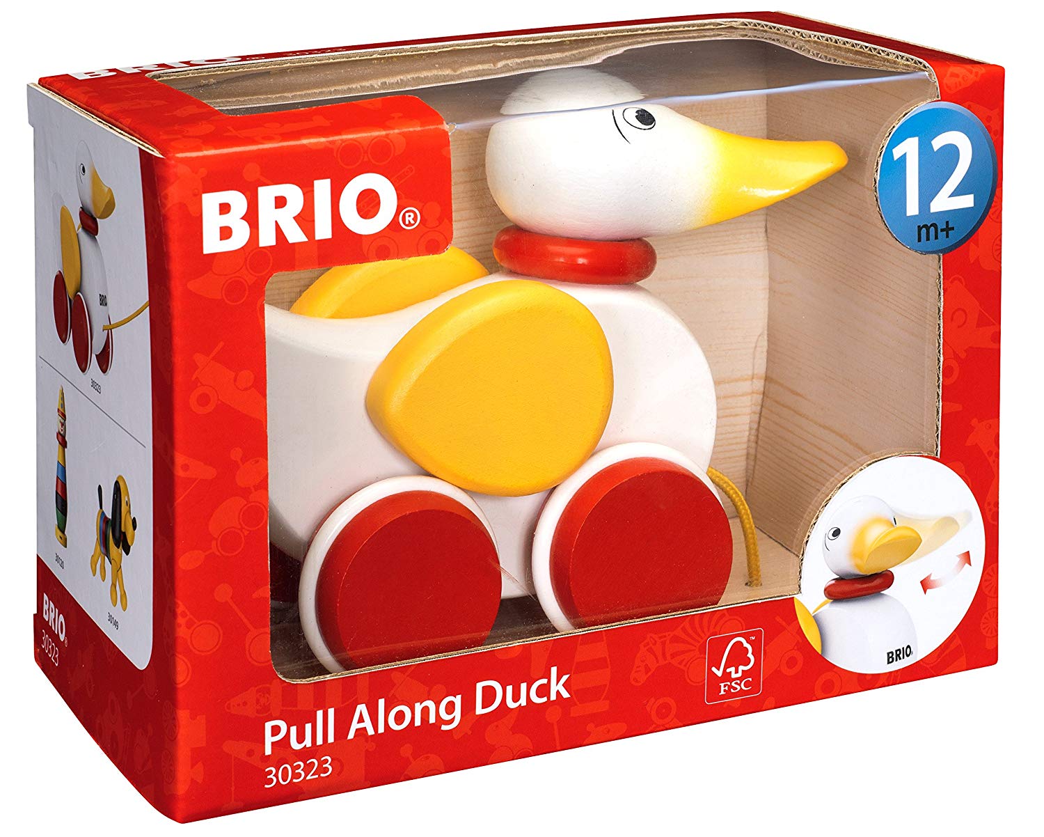 BRIO Duck Pull Along Toddler Toys for Ages 12 Months Up (Kids 1 Year Old) - Image 4