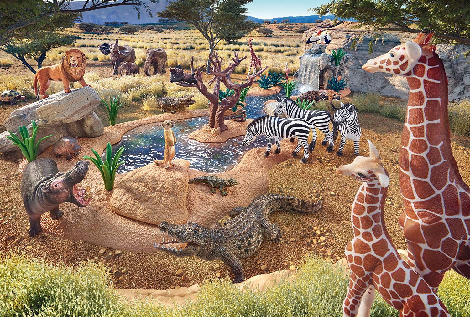 schleich watering hole playset