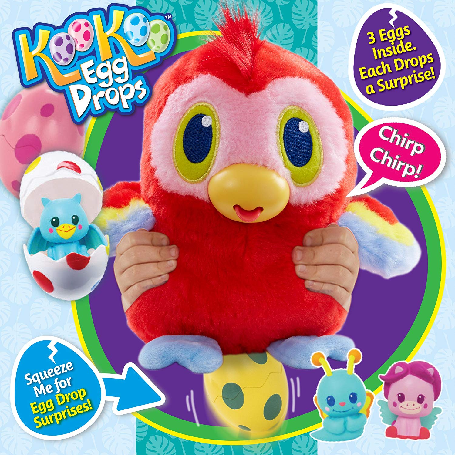 KooKoo Egg Drops 721IT Parrot Soft Toy TopToy kookoo-egg-drops-721it-parrot-soft-toy-toptoy