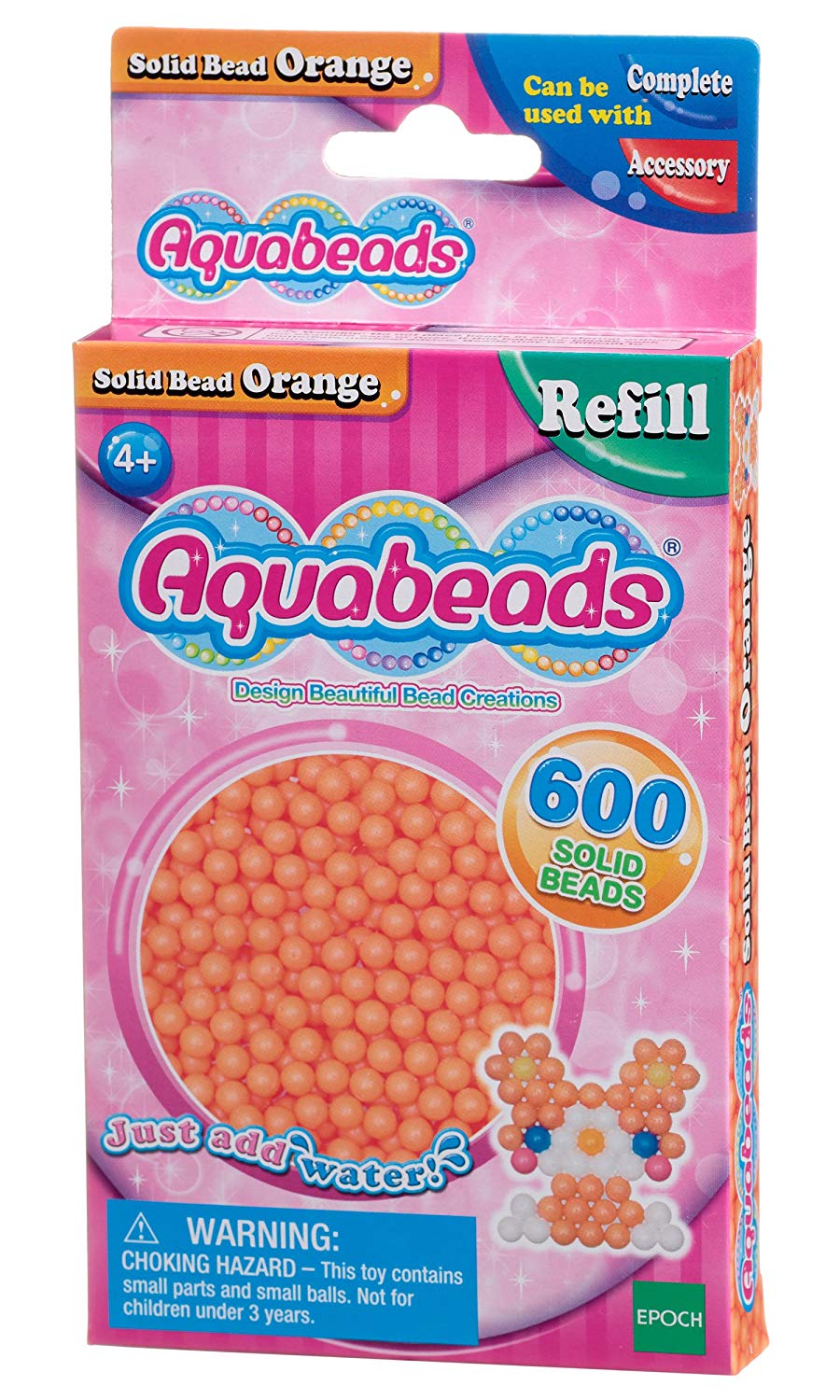 Aquabeads – Solid Beads – ORANGE – TopToy