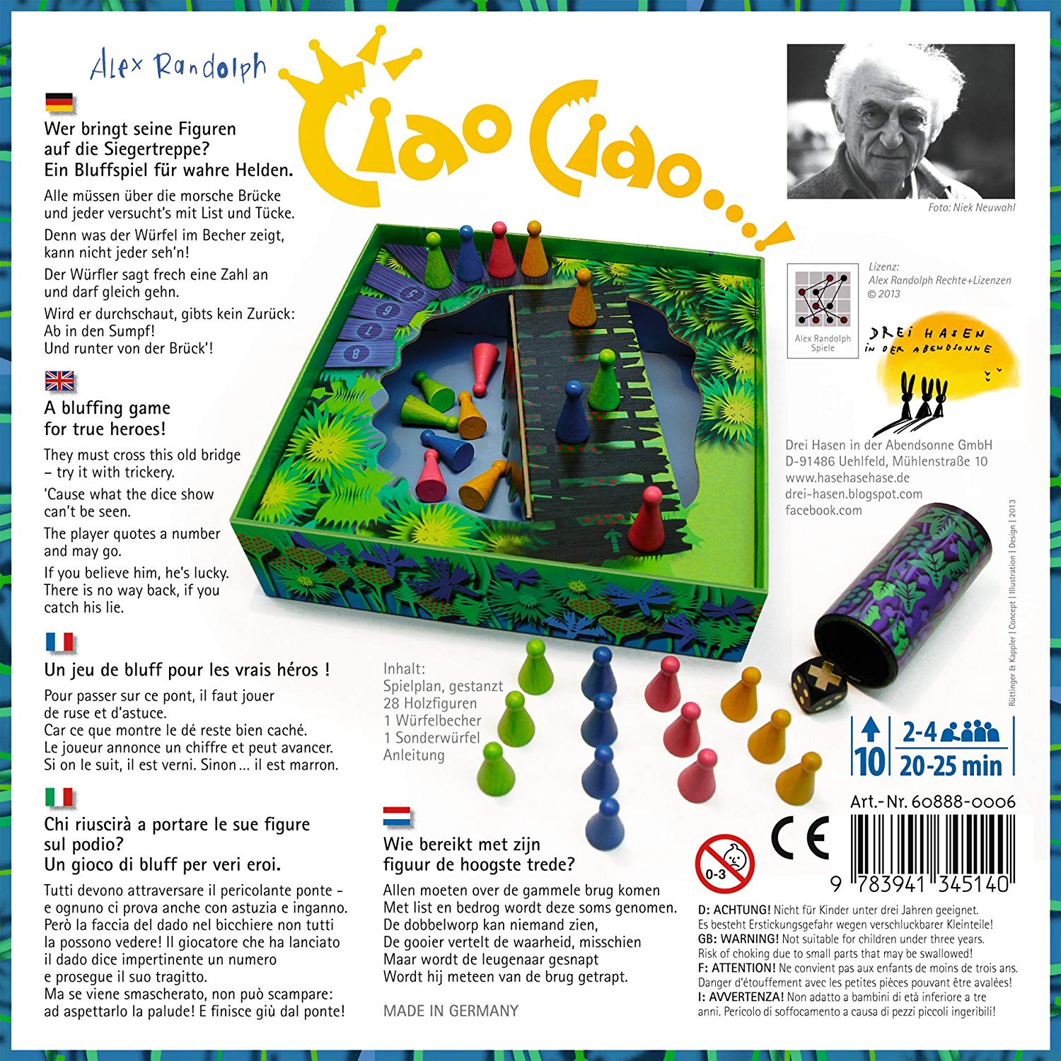Drei Hasen i d Abendsonne DHA80006 DREI Hasen in Der Abendsonne CiaoBluff Game, Multi Colour Drei Hasen i d Abendsonne DHA80006 DREI Hasen in Der Abendsonne CiaoBluff Game, Multi Colour