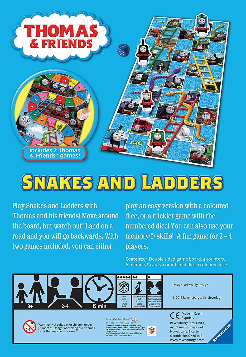 Ravensburger Thomas & Friends Snakes & Ladders Game TopToy