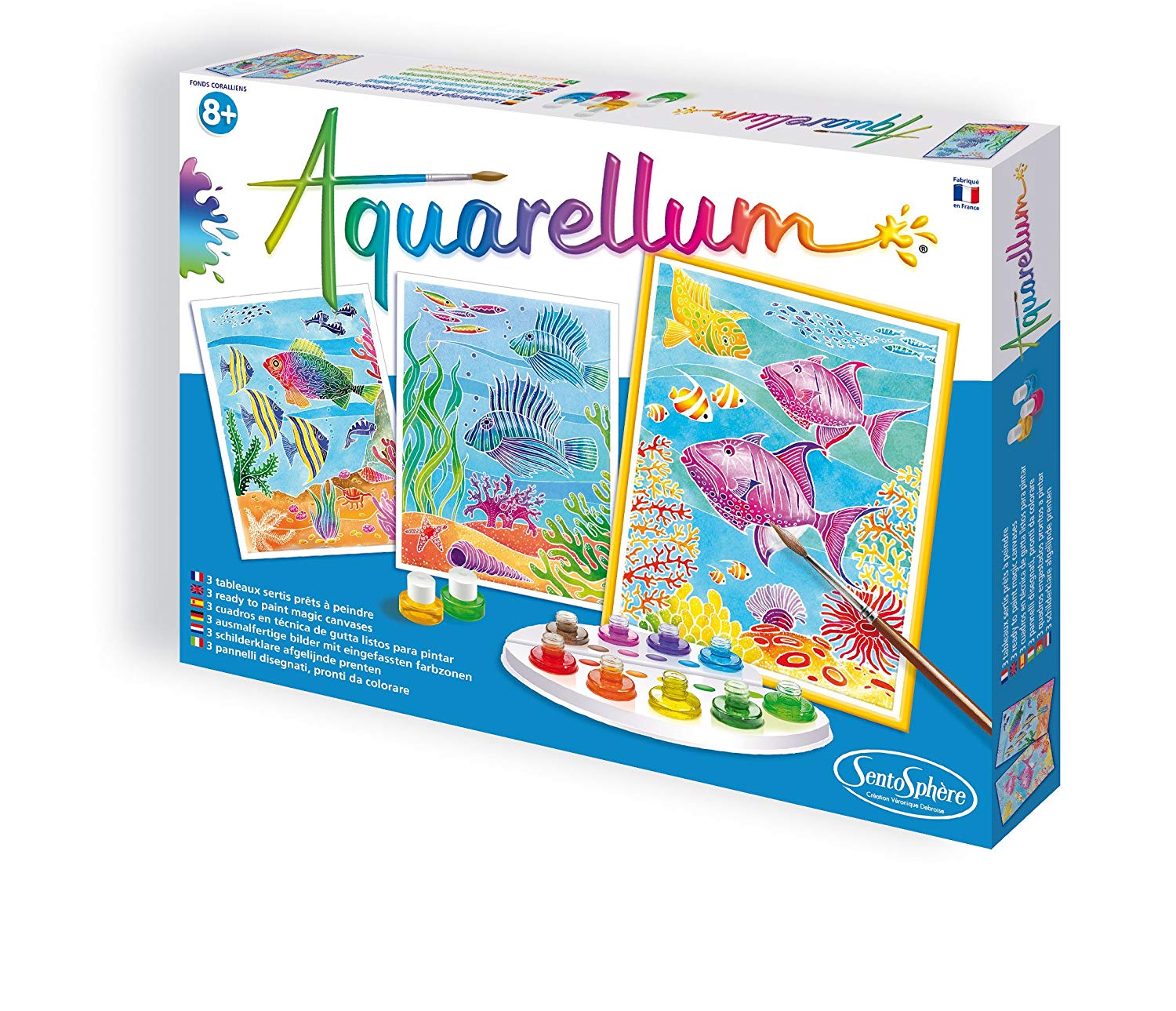 Sentosphère Aquarellum 3906513 - Set Pittura Per Bambini Con Motivo Casetta, Fai Da Te, Acquerelli