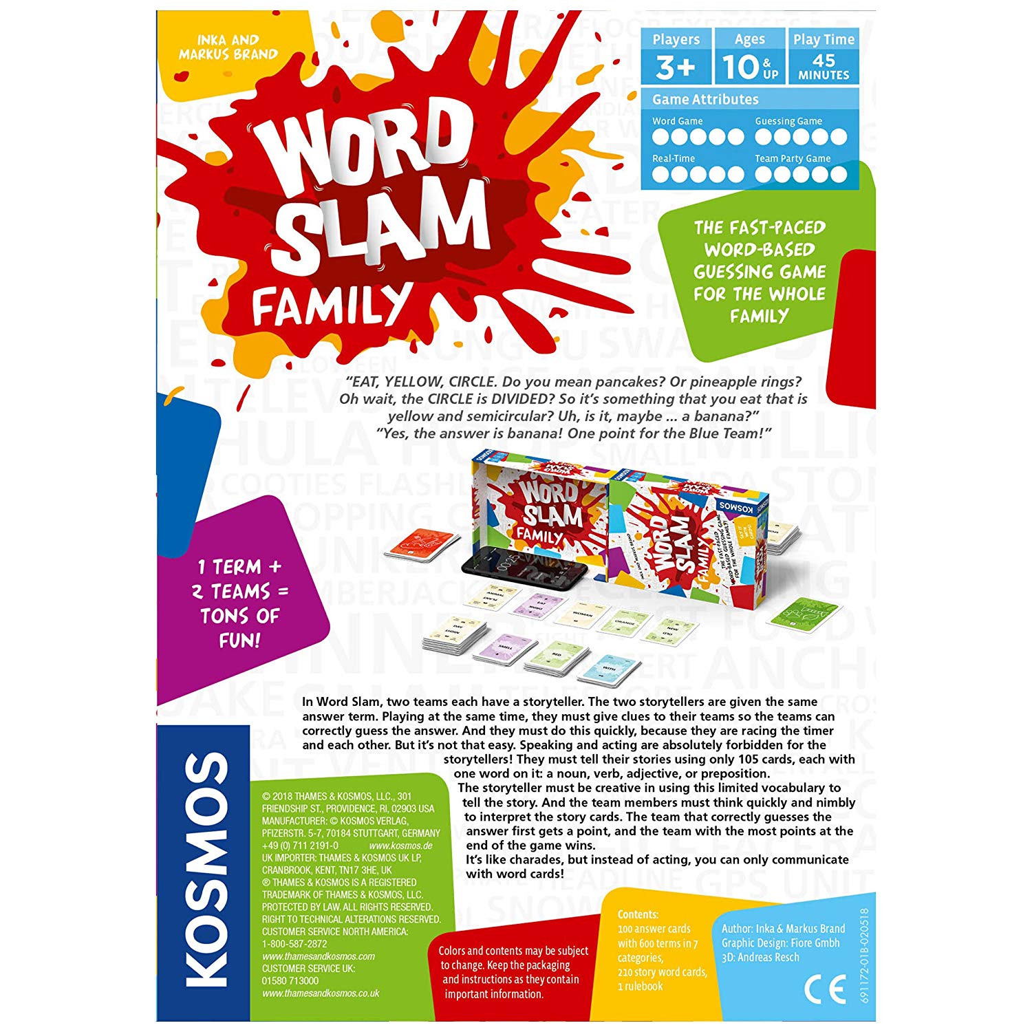 Thames and Kosmos | 691172 | Word Slam Family | Fast-Paced Multiplayer Party Card and Word Game | Based On The Award Winning Word Slam | Card Game | Travel Game | Ages 10+ - Image 2