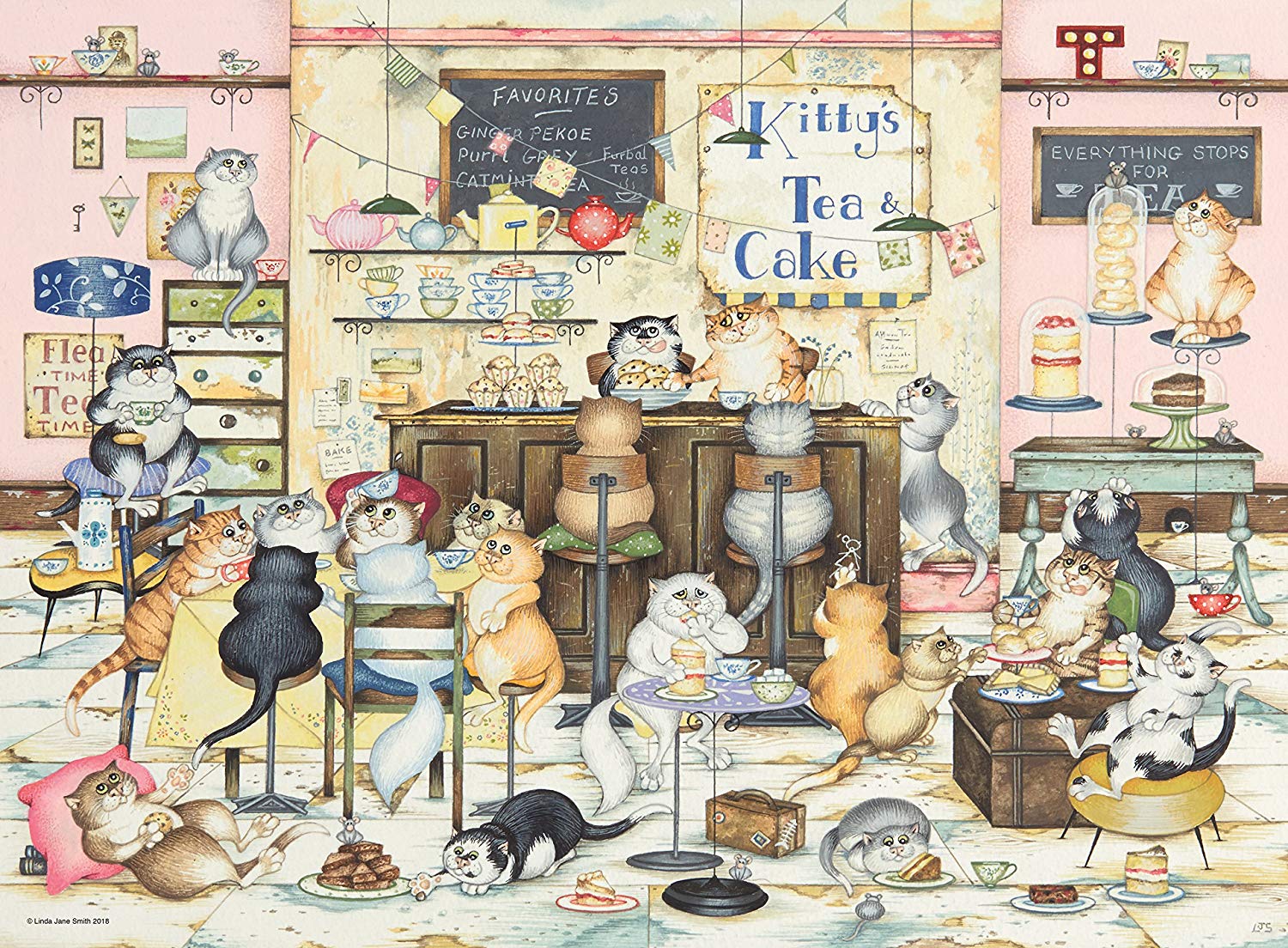 Ravensburger 14794 Crazy Cats No.5-Kitty’s Cakes 500 Piece Jigsaw ...