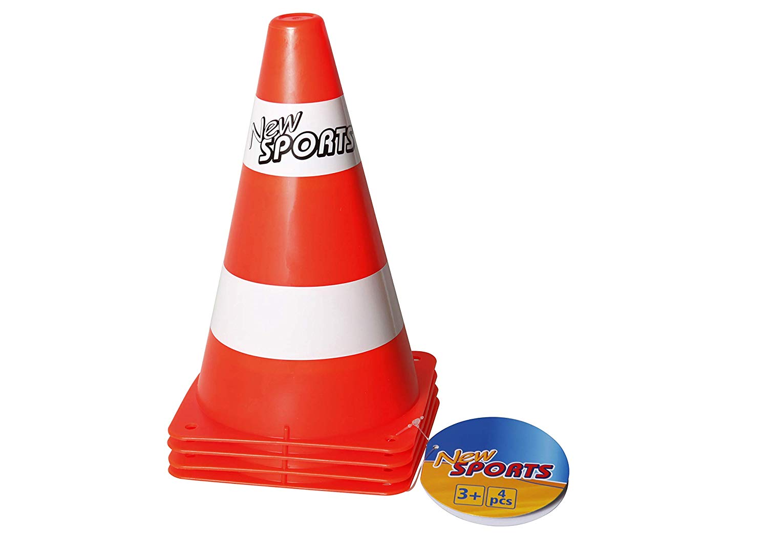 New Sports 63086 Toy Traffic Cones Set of 4 Height 23 cm TopToy