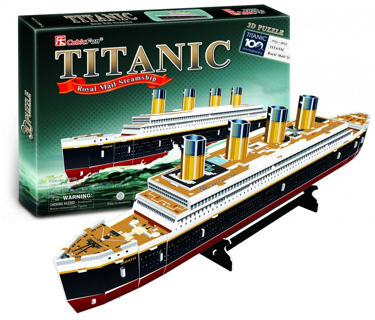 3D TITANIC Jigsaw Puzzle Cubic Fun 35 pcs TopToy