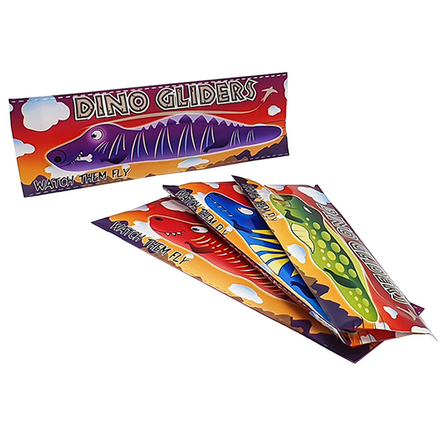 HENBRANDT 12x Dinosaur Gliders (4 Assorted Designs) by