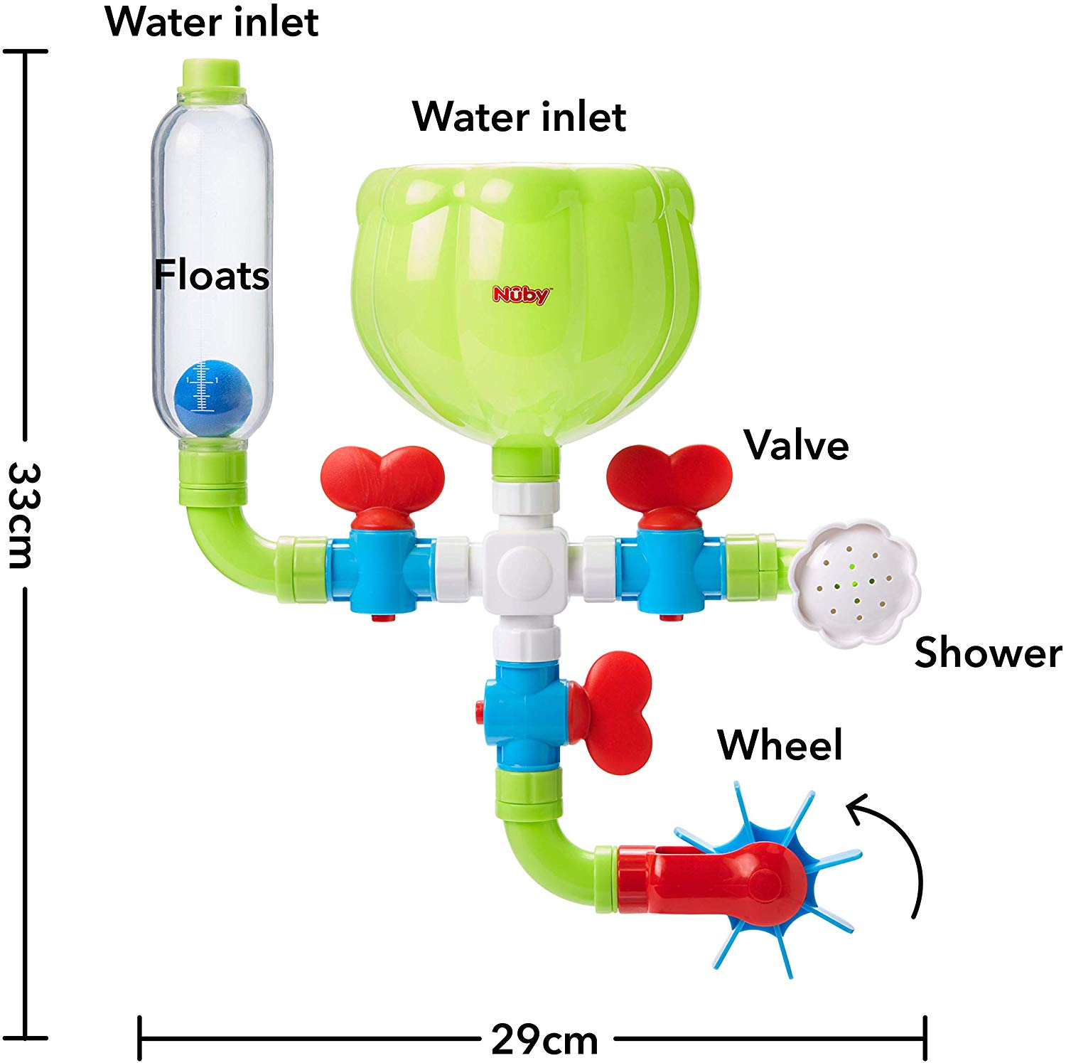 Nuby Wacky Water Works Pipes Bath Toy for 3 Year Olds TopToy