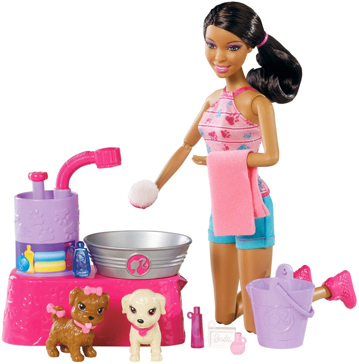 barbie pups playset